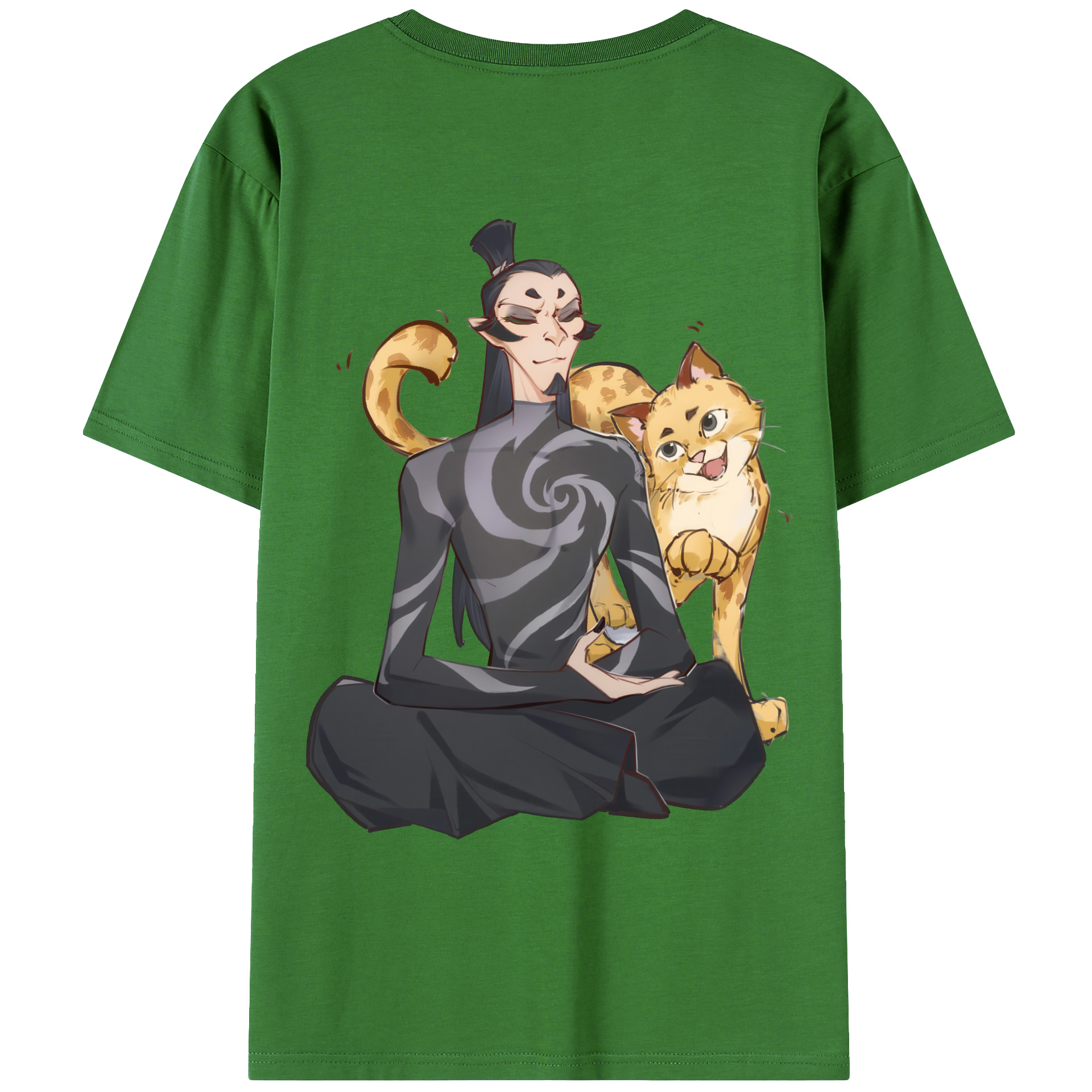 （画像用） Ne Zha 2 ナタ 魔童の大暴れ レディース半袖Tシャツ(バックプリント)